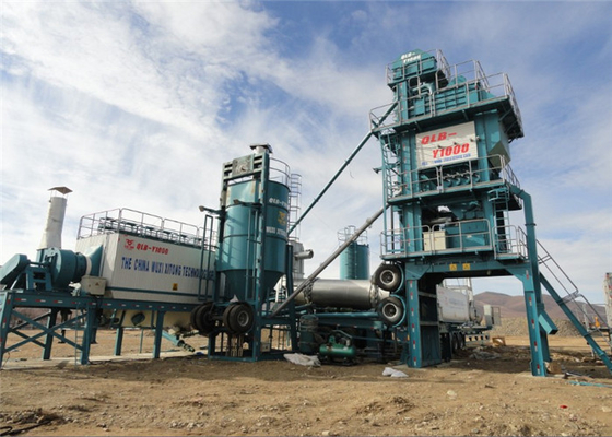 High integration 80T full mobile asphalt plant Intermittent Compulsory Method
