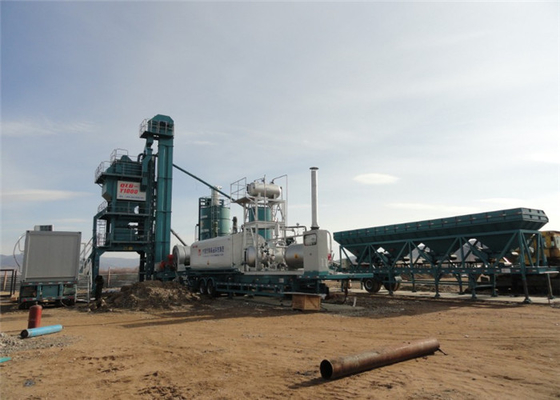 High integration 80T full mobile asphalt plant Intermittent Compulsory Method