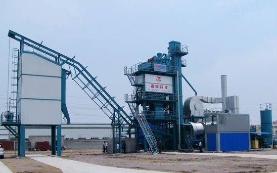 50T Hot Aggregate Bin Asphalt Mixing Plant With Toledo Sensor Cold Riveting Technology