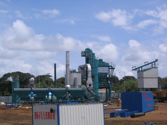 32T Hot Aggregate Bin Timken Bearing Asphalt Drum Mixer Plant , Fixed Bitumen Processing Plant
