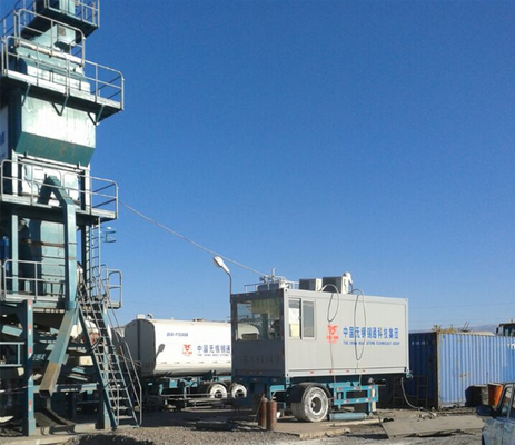 Accurate Dosing Mobile Asphalt Batch Mixing Plant With 30T Filler Silo