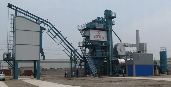 Fixed Type Asphalt Batching Plant 2 Stage Duster 50T Hot Aggregate Storage Bin