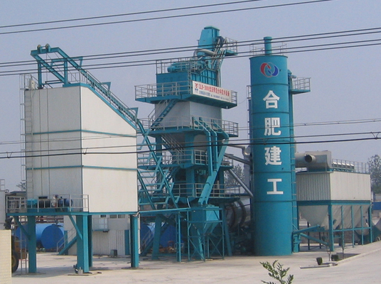 Anti - Blocking Screen Asphalt Batch Mix Plant Italy Oli Motor 80T Hot Aggregate Silo