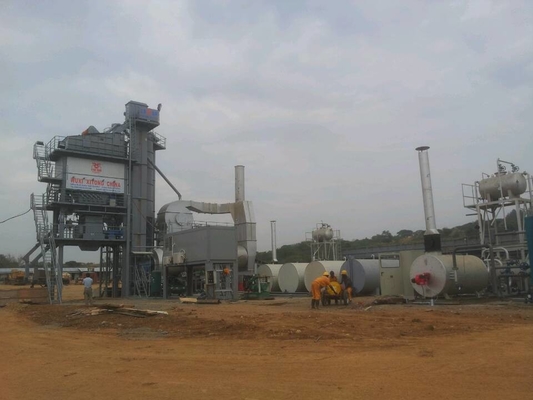 2 Stage Bag Filtering Asphalt Batch Mix Plant With 5 Cold Feeders 180T Output