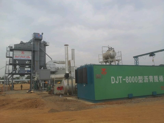 2 Stage Bag Filtering Asphalt Batch Mix Plant With 5 Cold Feeders 180T Output