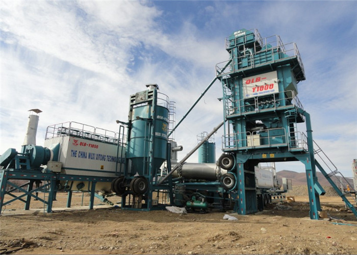 High integration 80T full mobile asphalt plant Intermittent Compulsory Method